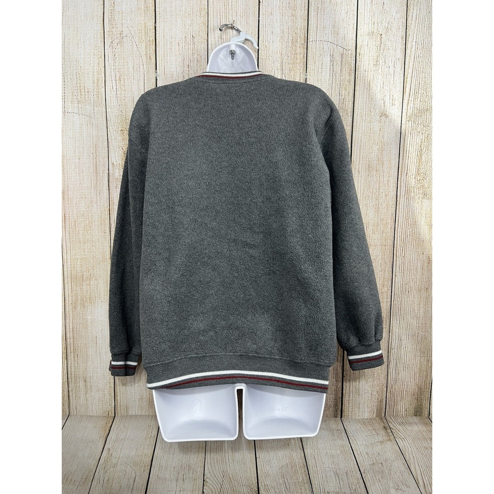 Vtg 90s Coca-Cola Sweatshirt M Gray Embroidered Logo Soda Pop Bottle Retro Cozy - Picture 6 of 7